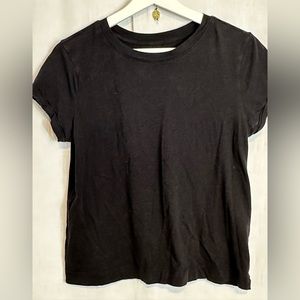 LOFT - Women's T-Shirt TOP SS Sz S "VINTAGE SOFT" - BLACK